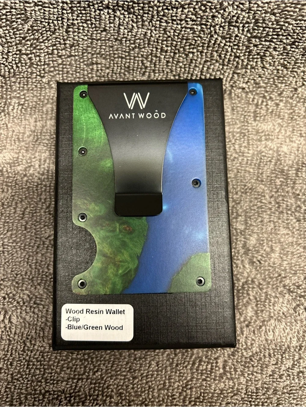 Avantwood wood & resin wallet w/RFID blocking and money clip (choice of styles)